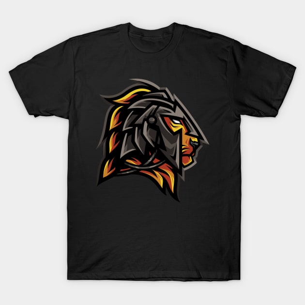 golden gladiator lion T-Shirt by mrasyidkvec